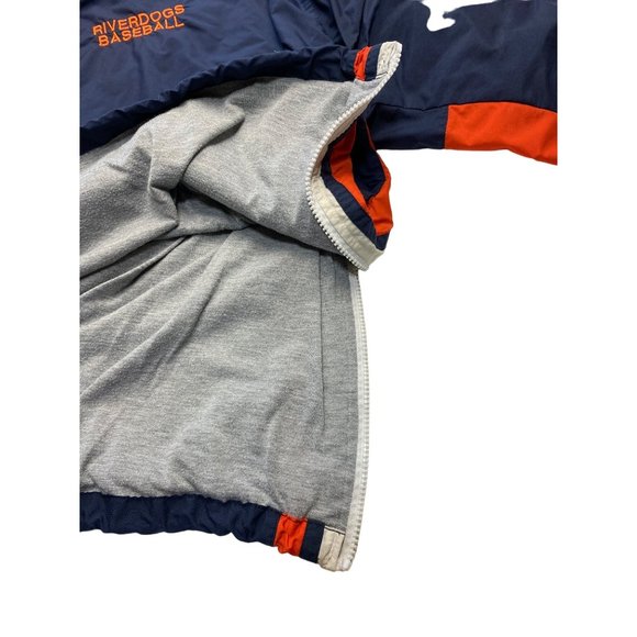 Riverdogs Baseball Warmup Jacket Mens XL Blue Orange Charleston Riverdogs - Picture 6 of 11